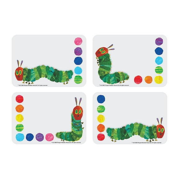 5" x 3 1/2" World of Eric Carle The Very Hungry Caterpillar Name Tags/Labels - 25 Pieces