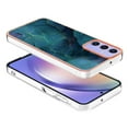 thumbnail image 4 of Designed for Samsung Galaxy A15 Marble Case, Ultra Thin Girls Women Plating Marble Designed Flexible Soft TPU IMD Marble Protective Case Cover for Samsung Galaxy A15 - Green, 4 of 6