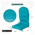 thumbnail image 5 of Alieon Adirondack Cushion Rocking Chair Cushions High Back Adirondack Chair Cushion with Ties Patio Cushions for Outdoor Furniture (1 Pack, Blue), 5 of 7