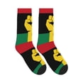 thumbnail image 4 of Women's Men's Black Power African Flag Colorful Novelty Pattern Crew Athletic Socks, 4 of 7