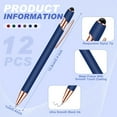 thumbnail image 5 of 12 Pieces Ballpoint Pen with Stylus Tip, 1.0 mm Black Ink Metal Pen Stylus Pen for Touch Screens, 2 in 1 Stylus Ballpoint Pen, 5 of 6
