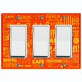 thumbnail image 1 of Metal Light Switch Plate Cover Cafe Diner Coffee Sign Orange COF038, 1 of 15