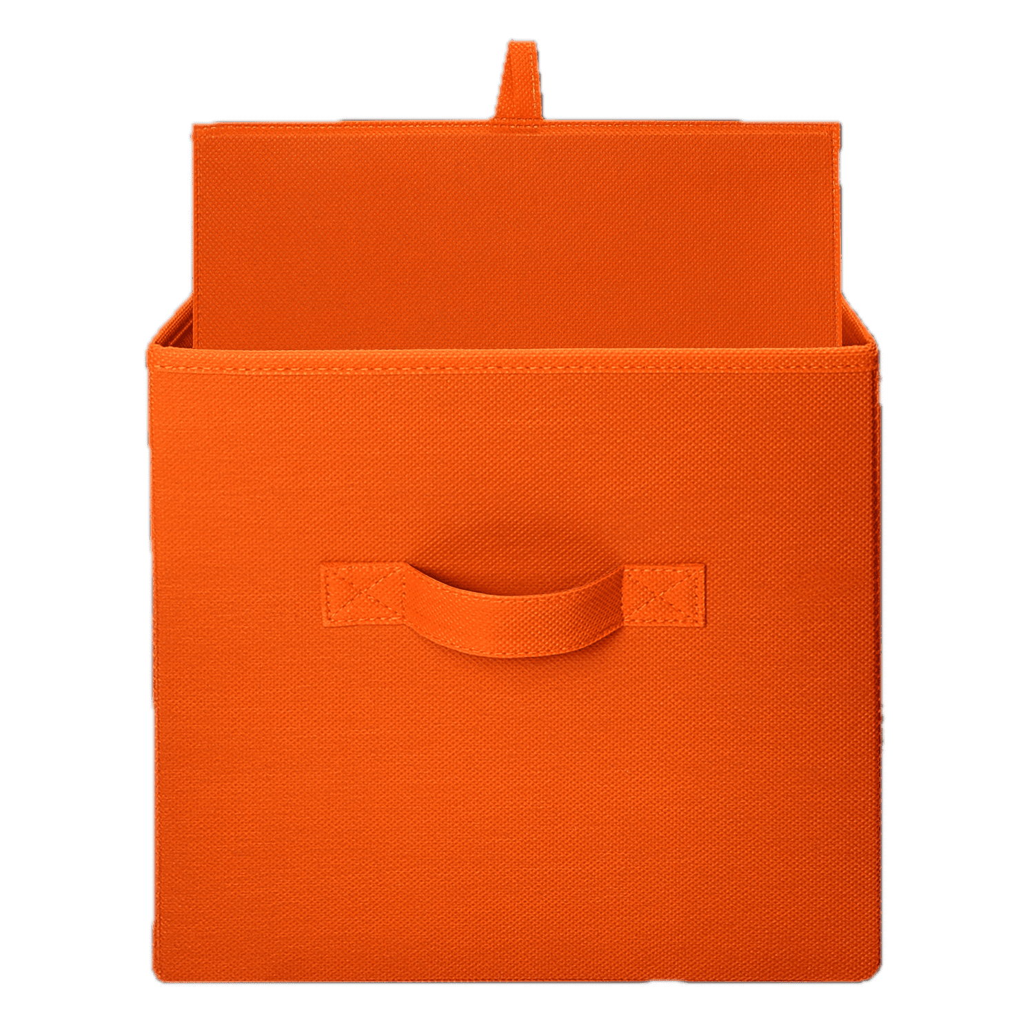 Mainstays Collegiate Collapsible Fabric Bins 10.5X10.5, Bright Orange, 4 Pack