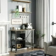thumbnail image 2 of Catrimown Farmhouse Kitchen Cart with Storage, Rolling Kitchen Cart on Wheels, Microwave Stand Coffee Cart, Black, 2 of 10