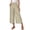 Khaki, variant on DDAPJ pyju Women Elastic Waist Wide Leg Capris Cropped Denim Pants Jeans Palazzo Culottes with Pockets Limited Time Sales Dark Blue L