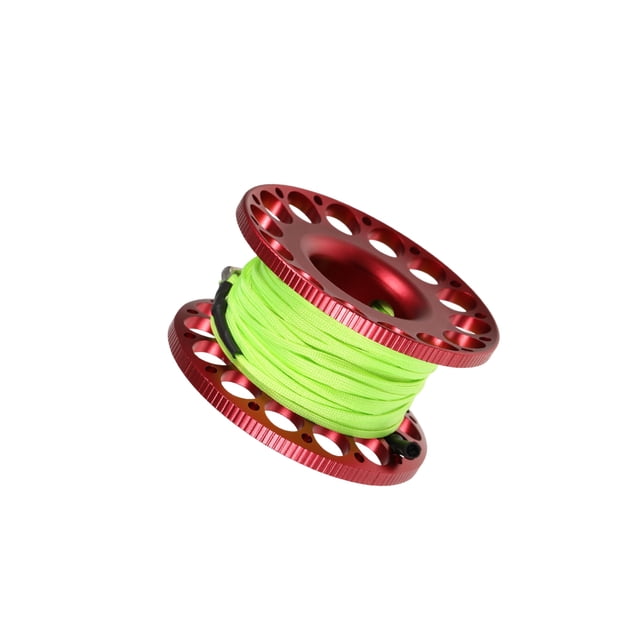 Soidarity Carrete de buceo, carrete de dedo, gancho de doble extremo, equipo de buceo verde fluorescente de aluminio, accesorios de línea, cuerda duradera Deportes acuáticos Rojo Soidarity OD030924-03B