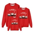 thumbnail image 1 of RXMEKW Chandail à Capuchon de Noël pour Femmes à Manches Longues, Col Rond, Haut Imprimé, Mode Décontractée pour Agencement Familial, 1 of 7