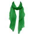 thumbnail image 4 of Wrapables Solid Color 100% Silk Long Scarf, Bright Green, 4 of 5