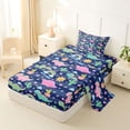 thumbnail image 2 of Erosebridal Colorful Dinosaur Twin Sheet Sets,Cartoon Dino Cute Rainbow Bedding For Boys Girls 3pcs, 2 of 6