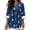 Blue Palm Tree Boat, variant on Blue Wave Swirl Print Womens Long Sleeve Tops V Neck Cotton Linen Work Blouse Shirts for Women Business Casual 2026 Side Slit Spring Fall Outfits, Size M
