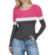 thumbnail image 3 of RKSTN Women's Ribbed Knitted T Shirts Oversized Crewneck Striped Print Slim Long Sleeve Pullover Shirt Top Womens Casual Plus Size Round Neck Printed Stretch Loose Comfy Tee Fall Spring Clothes, 3 of 7