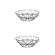 thumbnail image 1 of Toystoory Cesta de fruta de escritorio creativa para sala de estar, cesta de almacenamiento de aperitivos de hierro para cocina, escurridor de platos de Negro 2piezas Toystoory CBP108155, 1 of 5