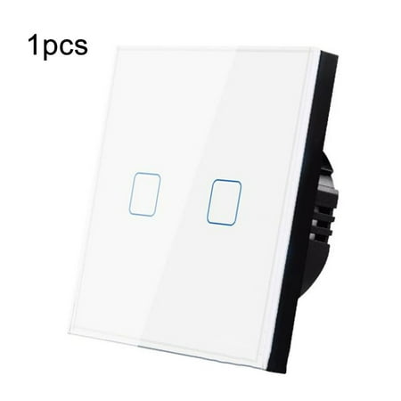 

Wall Touch Switch 220V EU Crystal Glass Panel 1/2Gang 1 Way Light Sensor Switche