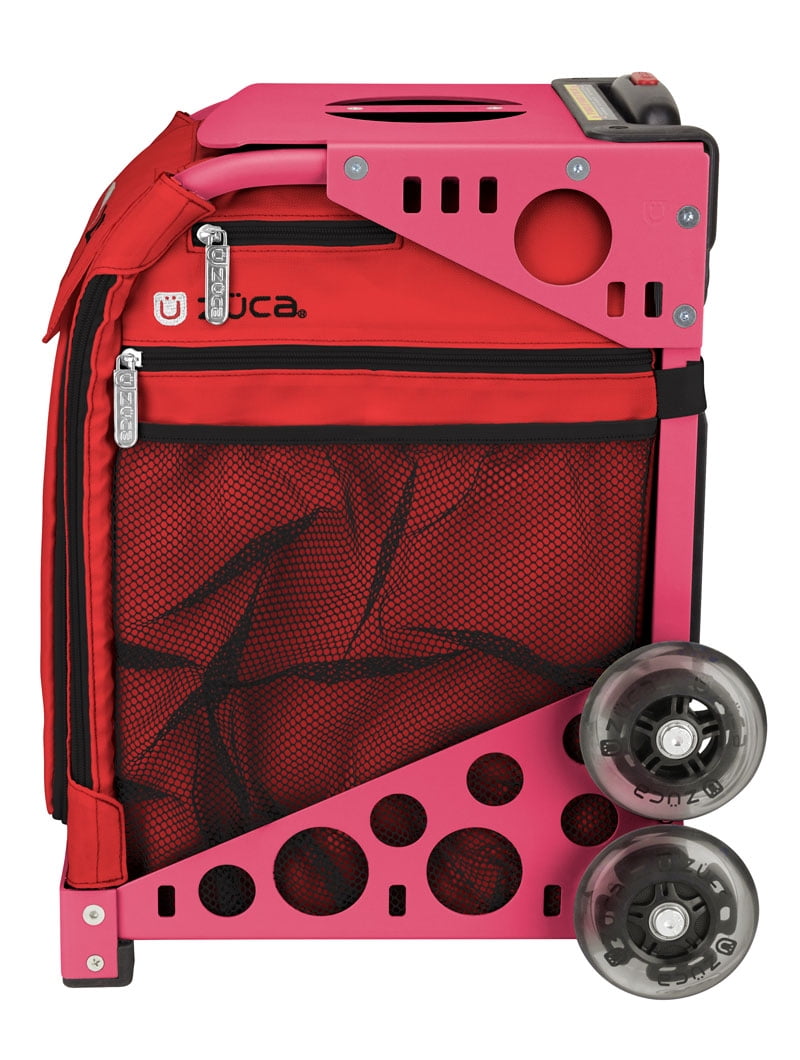 Zuca 18" Sport Bag - Chili with 2 Small Utility Pouch (Pink Frame)