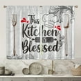 thumbnail image 3 of 2 Panels Farmhouse Kitchen Curtains Rustic Country Fork Knife Vintage Window Treatment For Kitchen Bedroom Cafe Living Room Home Dec, 3 of 6