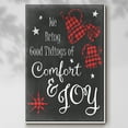 thumbnail image 2 of Comfort and Joy in Red - Framed Gallery Wrapped Holiday Canvas - 27 x 41 - White Frame, 2 of 8