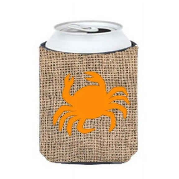 Crab Burlap and Orange Can or Bottle  Hugger