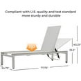 thumbnail image 2 of Grand Patio Adjustable Reclining and Wheels Outdoor Lounge Chairs with Wheels,White, 2 of 10