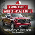 thumbnail image 2 of AMERICAN MODIFIED Armor Grille 2019-2021 Chevy Silverado 1500, Glossy Black, 2 of 6