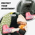 thumbnail image 2 of Kdxio Green Frog Print 2 Pack Car Kick Mat Seat Cover Back Protector Mat with Pockets for Organizer Backseat Protector and Storage Anti Kick Pad for Vehicles, 2 of 6