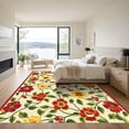 thumbnail image 3 of ODIKA 6'x9' Machine Washable Non-Slip Area Rug, Traditional Red High Traffic Rug with Pad, Beige, 1050380, 3 of 8