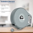 thumbnail image 2 of Set de 2 Tendederos Plegables para Ropa Bluelander, Tendedero Retractil Pared, 15 M cada uno, 2 of 6