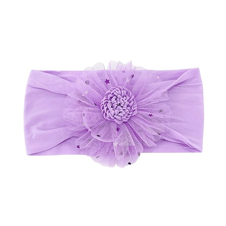 

Baby Girl Flower Stretch 0 3 With Tulle Years Hair Accessories