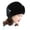 279#Black, variant on Womens Winter Hat, Real Waterproof Fluffy Roller Hat,Knitted Beanie Braided Real Hair Warm Basin Hat Gray One Size
