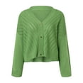 thumbnail image 4 of Vedolay Fall Sweaters for Women Long Sleeve Open Front Sweaters Coat 2023 Green,M, 4 of 5