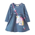 thumbnail image 1 of 2-7T vestidos de princesa de unicornio rosa de manga larga para niñas ropa de algodón de lentejuelas de moda para fiesta de cumpleaños zhangyuxiang unisex, 1 of 2