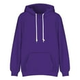 thumbnail image 2 of Mens Hoodies Soild Color Pullovers ,Spring Winter Oversize Loose Hoodie Casual Sweatshirt ,Long Sleeve Full Zip Hooded With Pocket Outerwear Clothes L, 2 of 5