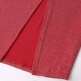 thumbnail image 3 of Ladies V-Neck Bag Hip Slim Long-Sleeved Pleated Slit Pure Color Flashing Evening Dress, 3 of 6