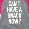 thumbnail image 3 of Instant Message - Can I Have A Snack Now - Toddler & Youth Girls Raglan Graphic T-Shirt, 3 of 5