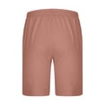 thumbnail image 5 of CaComMARK PI Shorts for Men Casual Solid Pocket Elastic Waist Straight Half Sport Shorts Casual Beach Shorts Pink S(S), 5 of 6