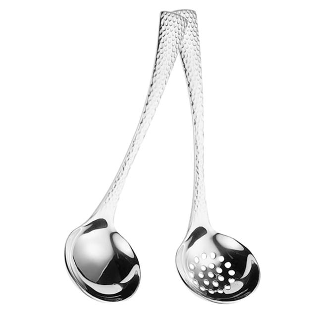 2Pcs Soup Ladles Filtering Ladle Soup Colander Strainer Scoop Soup Spoon Serving Spoons Skimmer Cooker Soup Ladle