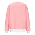 thumbnail image 4 of MeetoTime Chandails en Molleton à Col Rond pour Femmes Automne Manches Longues Pull-Over Surdimensionné avec Poches, 4 of 5