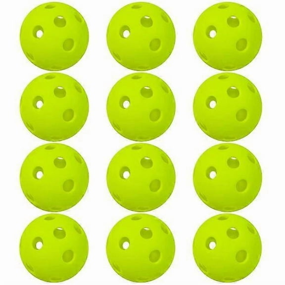 Indoor Pickleball - 12 Pack 26 Holes - Durable and suitable for all ages