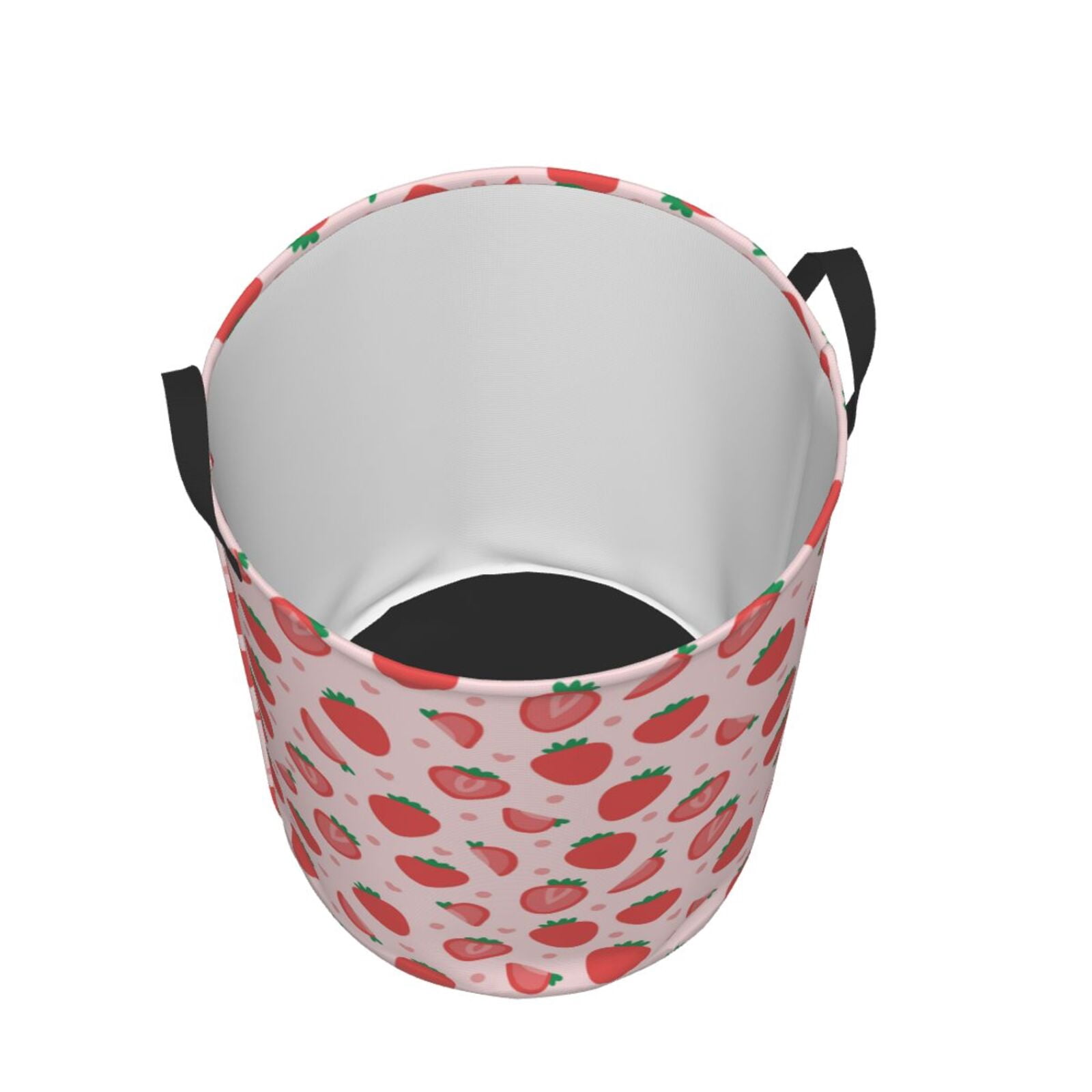 Xecao Strawberry Print Laundry Hamper Basket,designed for Blanket Storage and Nursery Clothes in the Bedroom