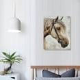 thumbnail image 4 of PIKWEEK Horse Canvas Wall Art White Horse Canvas Wall Decor Farmhouse Wall Pictures Wild Animal Canvas Prints Painting Modern Artwork for Living Room Bedroom Office Home Decor Framed Ready to Hang, 4 of 5