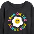 thumbnail image 3 of Instant Mesaage - Inspirational - Look On The Sunny Side - Women's Lightweight French Terry Long Sleeve Shirt, 3 of 6