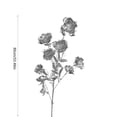 thumbnail image 3 of Artificial Silver Flower Stems Faux Metallic Roses, Bendable Branches For Home Vase Centerpiece, Wedding Party Farmhouse Table Arrangement Decor And Display, 3 of 6