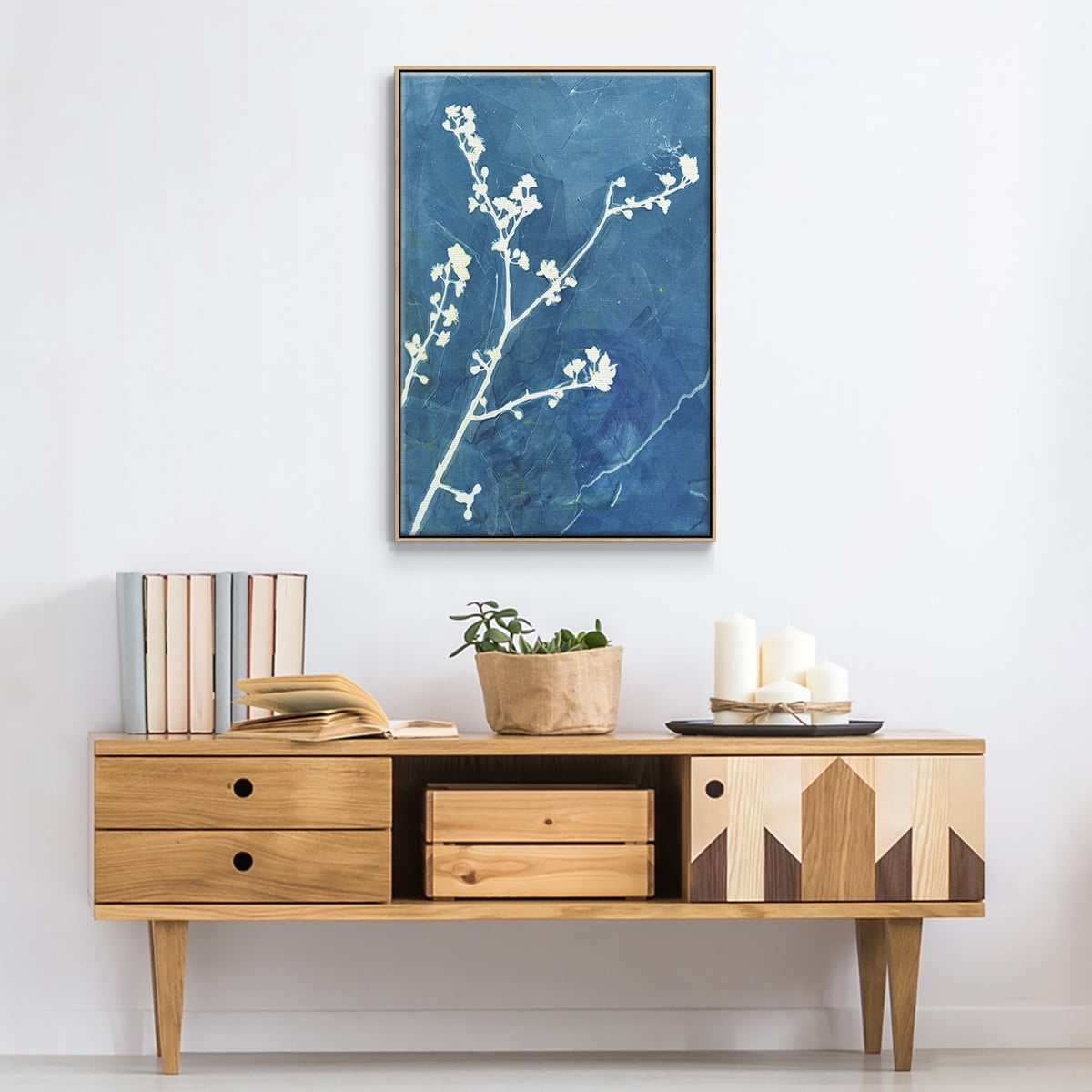 Believe Framed Premium Gallery Wrapped Canvas - Ready to Hang - 25 x 37 - Natural Wood Floating Frame