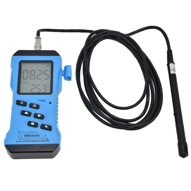 Probador De Oxígeno Disuelto, Detector De Oxígeno Disuelto Portátil Sensible LCD De Alta Precisión Con Punta De Electrodo Para Piscina Para Estanque