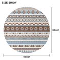 thumbnail image 6 of Round Waterproof Tablecloth 60×60 Inch, Bohemia Stripe Reusable Indoor/Outdoor Durable Table Cover for Party Kitchen Dinner Room Decor, 6 of 6