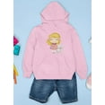 thumbnail image 3 of Girl With Pet Dog Hoodie Juniors -Image by Shutterstock,  Small, 3 of 4