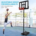 thumbnail image 5 of Portable Basketball Hoop System 5.2-10.0ft Adjustable for Kids/Youth, Pe Frame, Shatterproof PVC Board, Rust-Resistant Steel Rods, Easy Installation & Mobility with Two Wheels, 5 of 7