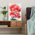 thumbnail image 5 of Red Coral Watercolor Canvas Print, Ocean Marine Art, Coastal Nature Inspired Wall Decor, 5 of 8