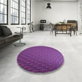 thumbnail image 4 of Ahgly Company Machine Washable Indoor Round Transitional Dark Magenta Purple Area Rugs, 5' Round, 4 of 7