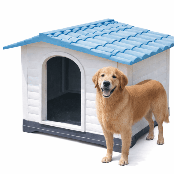 Casa Para Perro Grande plástica 111x83x81cm Térmica Ajolopet color azul