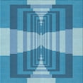 thumbnail image 1 of Ahgly Company Indoor Square Patterned Blue Novelty Area Rugs, 3' Square, 1 of 6